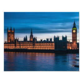 House of Parliament & Big Ben, London, England Fototryck