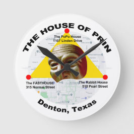 House of Prin Fasthouse Rabbits PoPo Denton Texas Rund Klocka