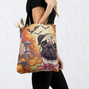 House of Pug Hund & Halloween, Autumn, Art Nuovo Tygkasse