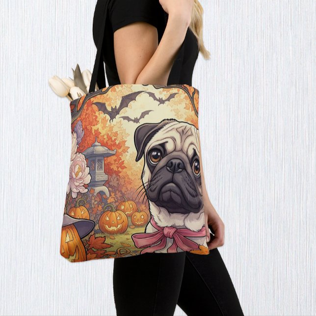 House of Pug Hund & Halloween, Autumn, Art Nuovo Tygkasse (Skapare uppladdad)