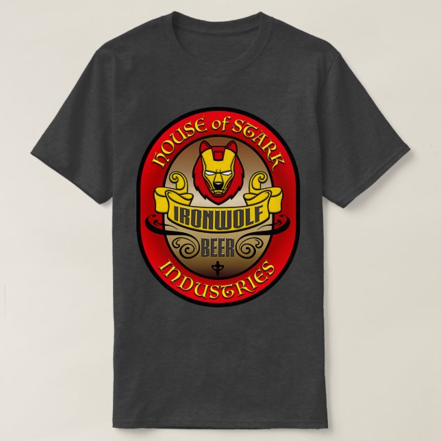House of Stark Industries IRONWOLF BEER T Shirt (Design framsida)