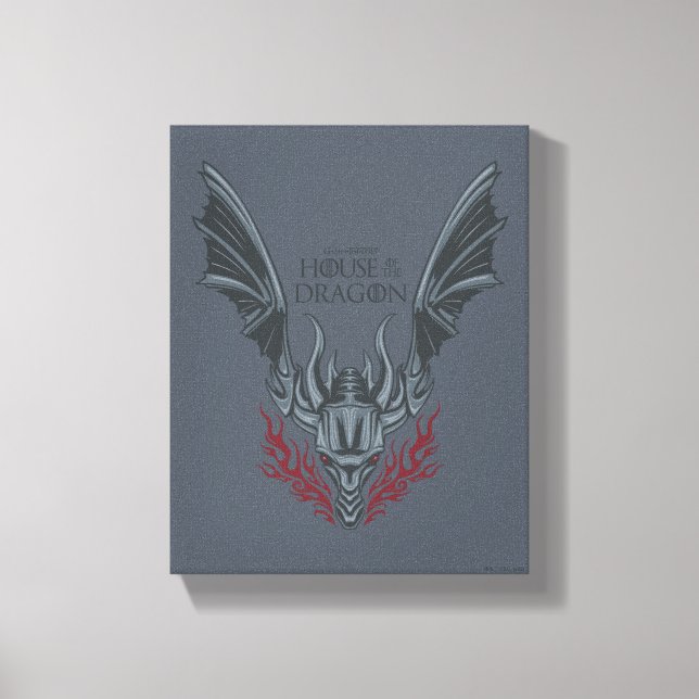 HOUSE OF THE DRAGON | Fire-Breathing Dragon Head Canvastryck (Framsida)