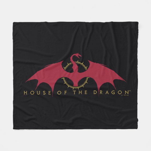 HOUSE OF THE DRAGON | Red Dragon Graphic Fleecefilt (Framsidan (Horisontell))