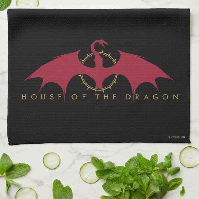 HOUSE OF THE DRAGON | Red Dragon Graphic Kökshandduk (Vikta)