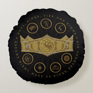 HOUSE OF THE DRAGON | Seven Kingdoms Crown Graphic Rund Kudde
