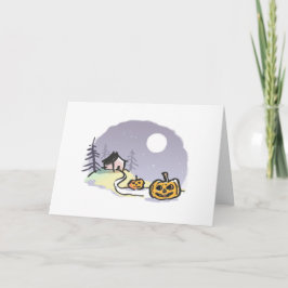 House on Haunted Backe Greeting Card {Halloween} Kort