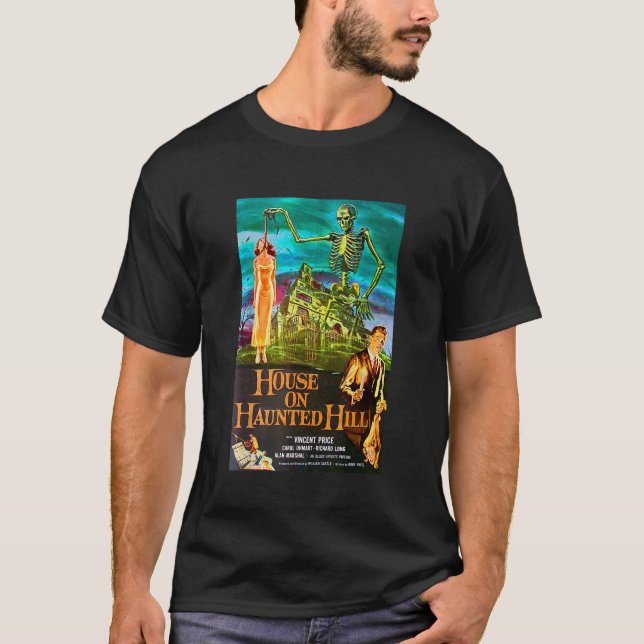 House on Haunted Backe Horror Film Tee Shirt (Framsida)