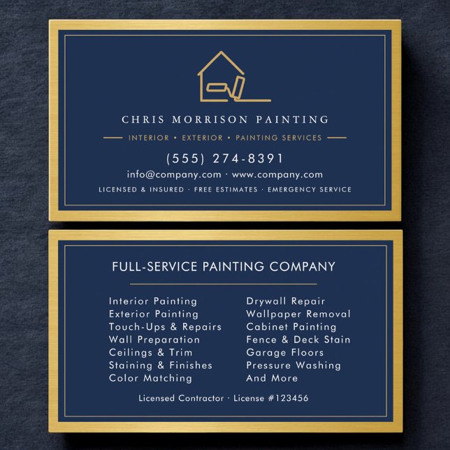 House Painter Contractor Painting Service Visitkort (Skapare uppladdad)
