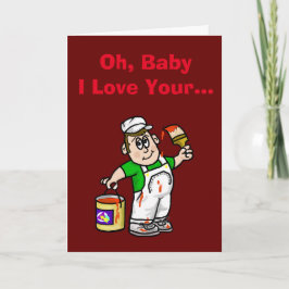 House Painter (Male) Birthday Card (Anpassa det!) Kort