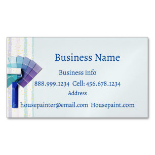 House Painter Painting Wallpapering Business Car Magnetiska Visitkort