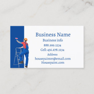 House Painter Painting Wallpapering Business Car Visitkort