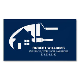 House Painter Professionell Blue Magnetiska Visitkort