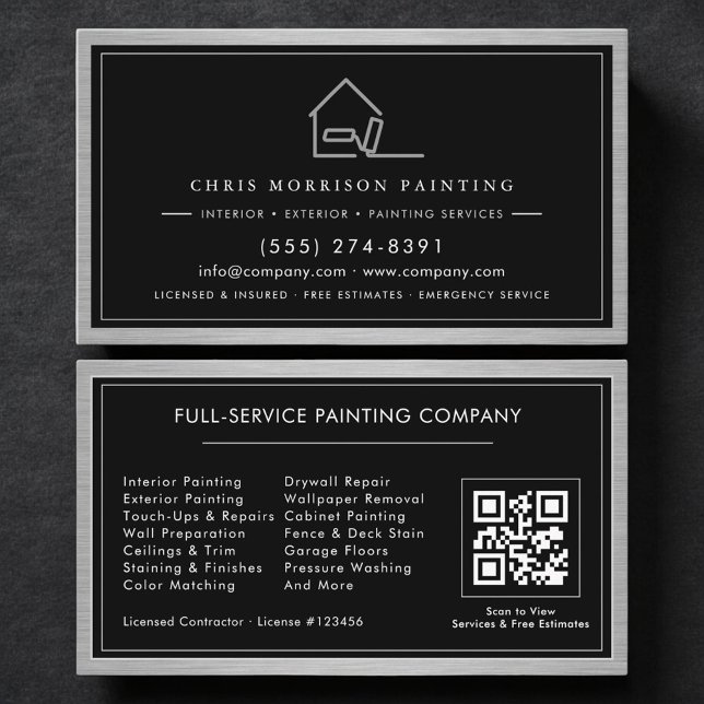 House Painter QR Code Painting Service  Visitkort (Skapare uppladdad)