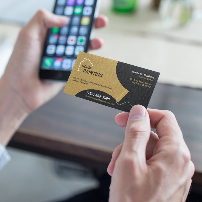House Painting Company Black | GULD Visitkort (Skapare uppladdad)