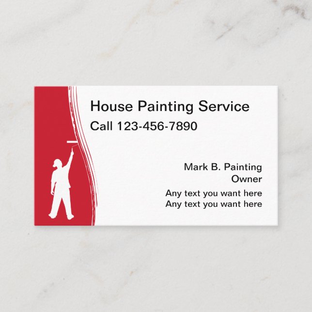House Painting Modern Business Card-mall Visitkort (Framsida)