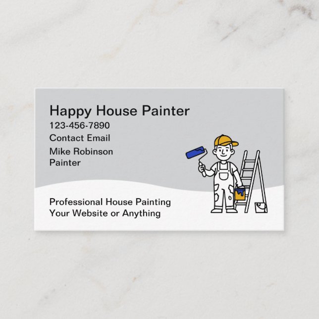 House Painting Service Business Cards Visitkort (Framsida)