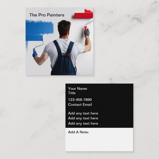 House Painting Services Modern Painter Fyrkantigt Visitkort (Fram/baksida)