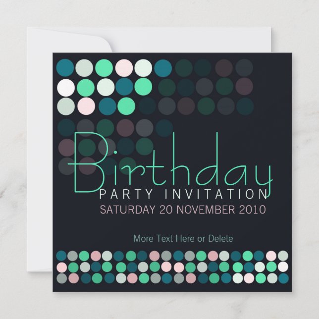 House Party Ljus Snyggt Birthday Investigation Inbjudningar (Framsida)