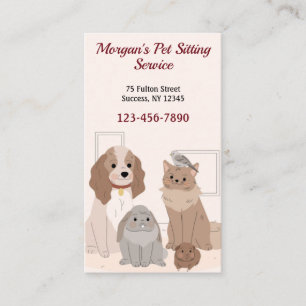 House Pets Sitta Service Affärskorts Visitkort