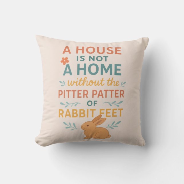 House pitter patter rabbit feet kudde (Framsida)