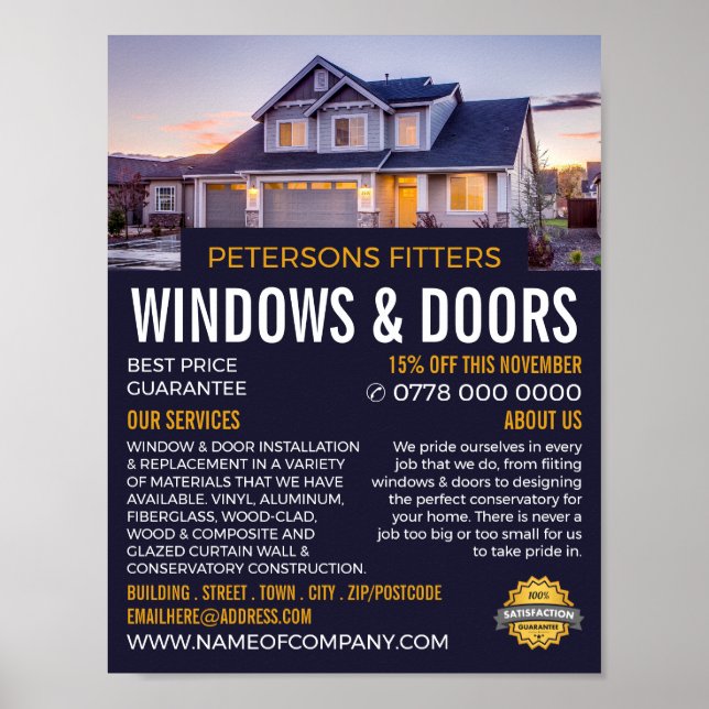 House Porträtt, Window & Door Fitter Company Poster (Framsidan)