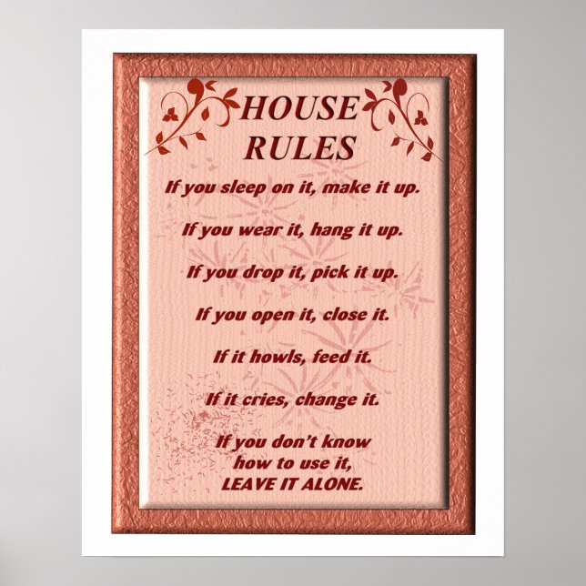 House Regler - Art Poster (Framsidan)