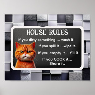 HOUSE REGLER, av The Cat influencer Poster