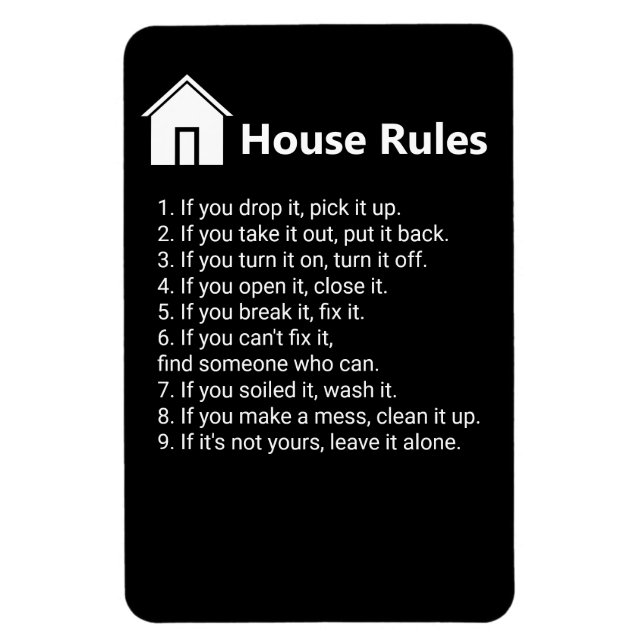 House Regler Black and White Fridge Magnet (Vertikal)
