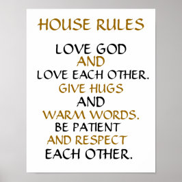 "HOUSE REGLER" INSPIRATIONAL 11X14 WALL POSTER