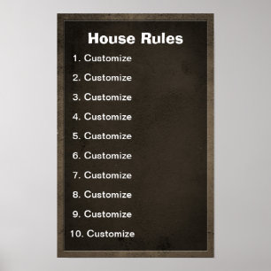 "House Regler"-lista Poster