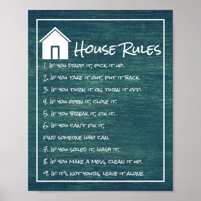 House Regler Poster (Framsidan)
