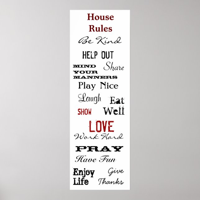 House Regler Poster (Framsidan)