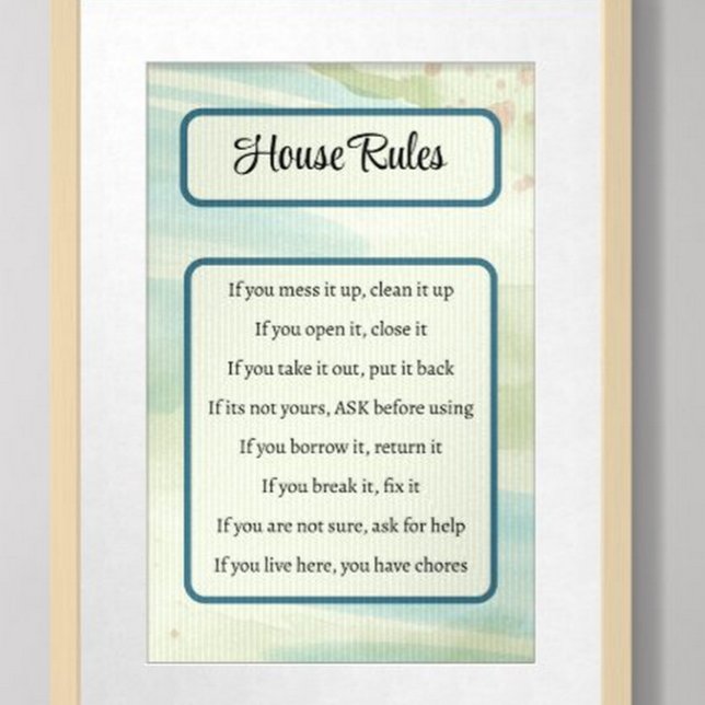 House Regler Poster (Skapare uppladdad)
