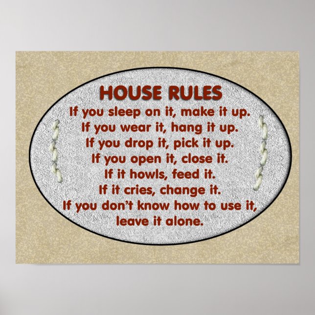 House Regler Poster (Framsidan)