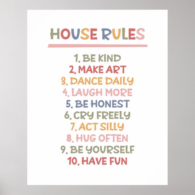 House Regler Poster (Framsidan)