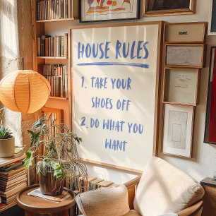 House Regler Poster Utskrift av startdekanter