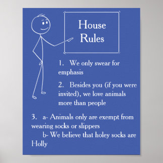 "House Regler"-teckning Poster