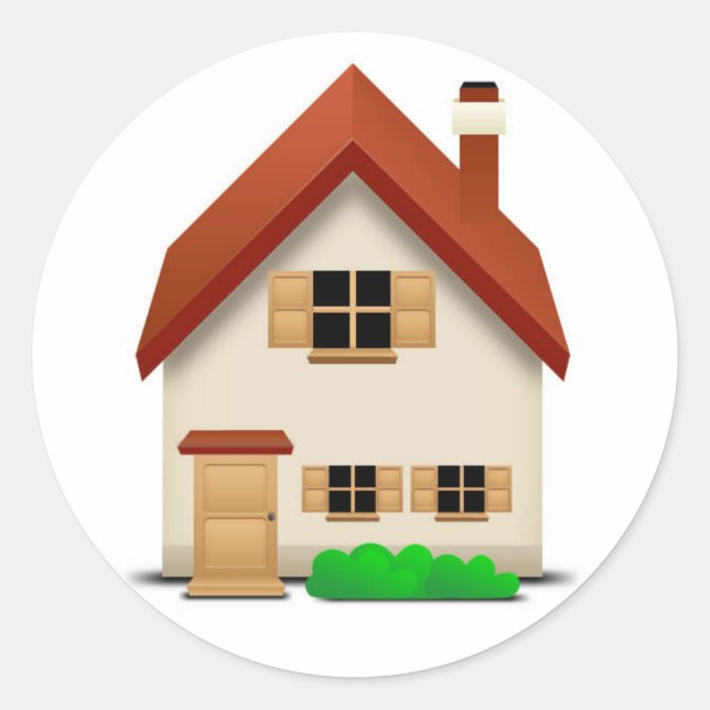 House Runt Klistermärke (Framsida)