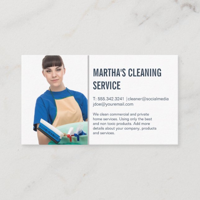 House Services | Maid Städning Supplies Visitkort (Framsida)