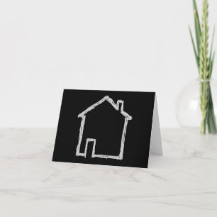House Sketch. Grått och svart. Kort