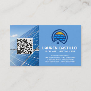 House Solar Panel-Logotyp QR-Affärskort Visitkort