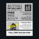 House Sold, Realtor, Gods Agent Revertising Flygblad<br><div class="desc">House Sold,  Realtor,  Gods Agent,  reklamflygare från Affärskortet Store.</div>