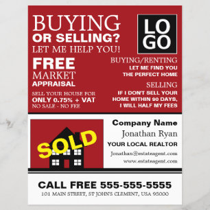 House Sold, Realtor, Gods Agent Revertising Reklamblad
