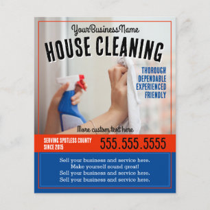 House Städning 5 x 6 i Professionell Promoted Flygblad