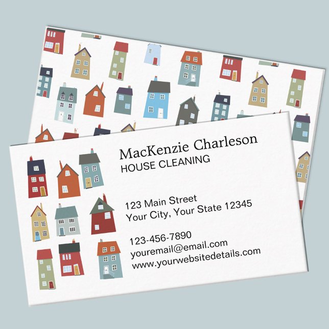 House Städning Affärskort Visitkort (Skapare uppladdad)