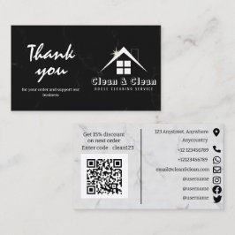 House Städning Black and White Marble Tack