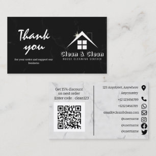 House Städning Black and White Marble Tack
