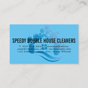 House Städning Bubbles-Logotyp Visitkort