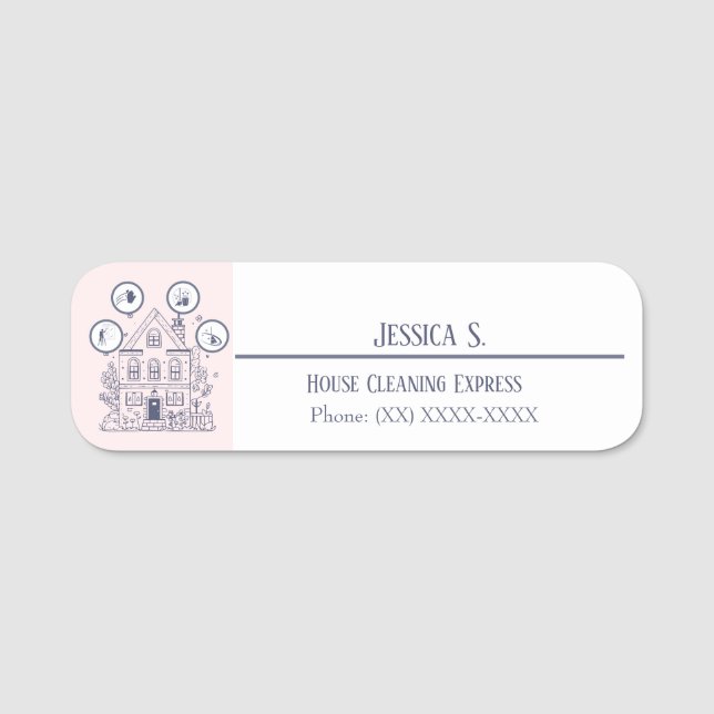 House Städning Express Namnbricka (Framsida)
