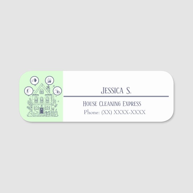 House Städning Express Namnbricka (Framsida)